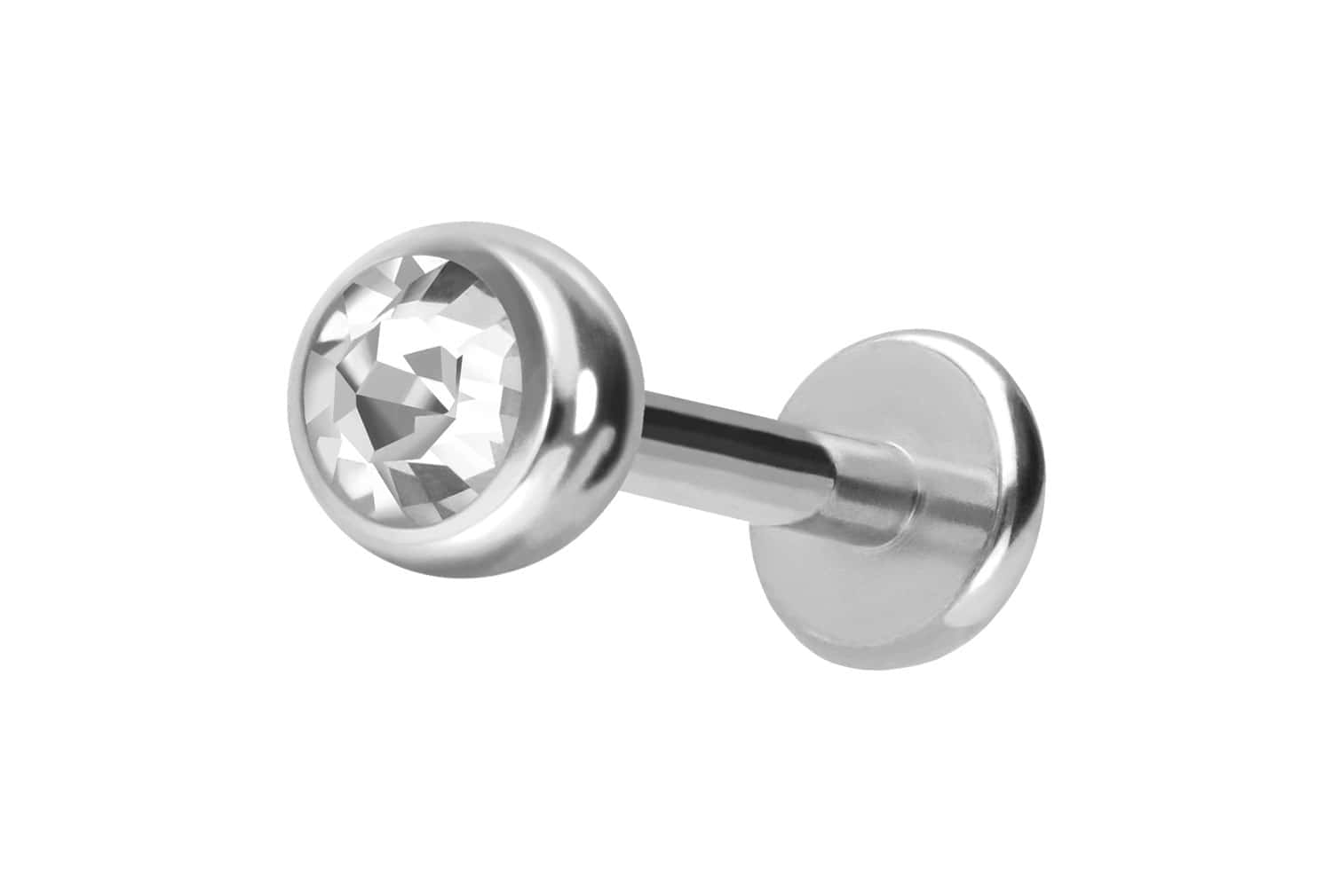 Chirurgenstahl Labret Piercing KRISTALL